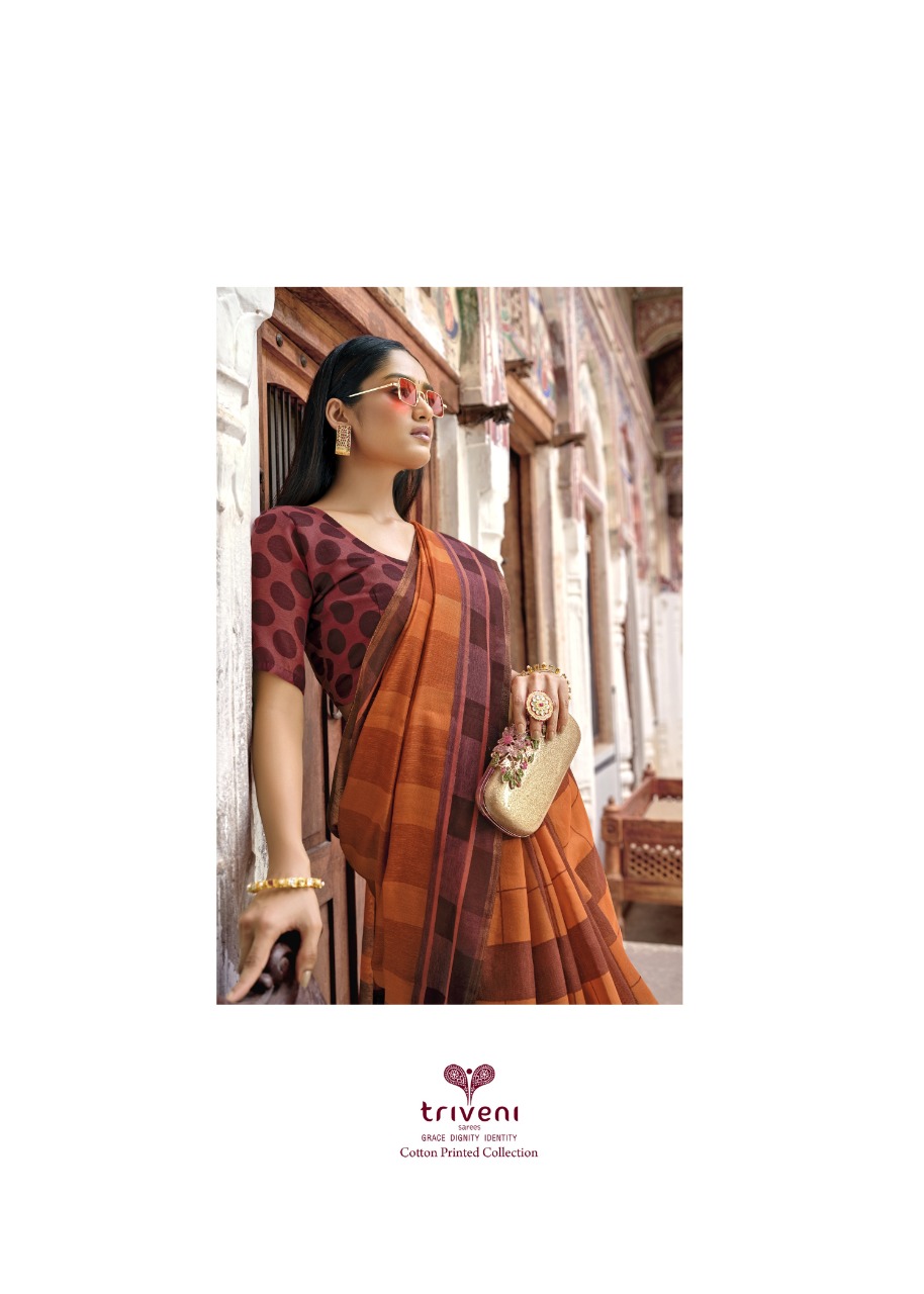 triveni sarees muze 3 cotton gorgeous look saree catalog