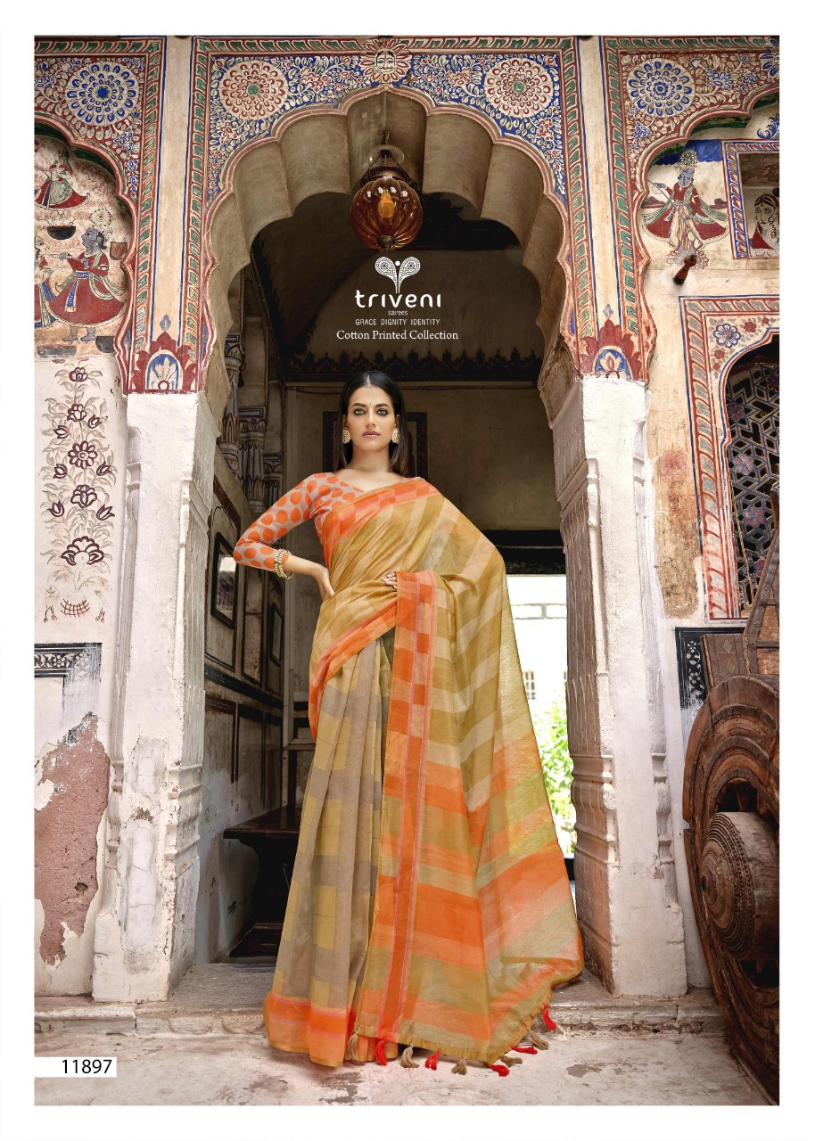 triveni sarees muze 3 cotton gorgeous look saree catalog