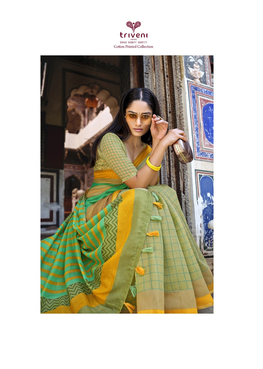 triveni sarees muze 3 cotton gorgeous look saree catalog