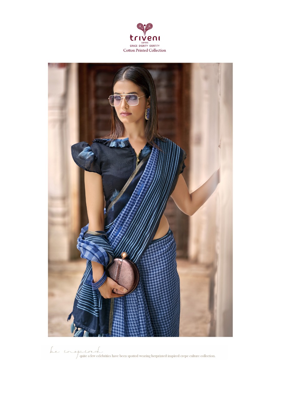 triveni sarees muze 3 cotton gorgeous look saree catalog