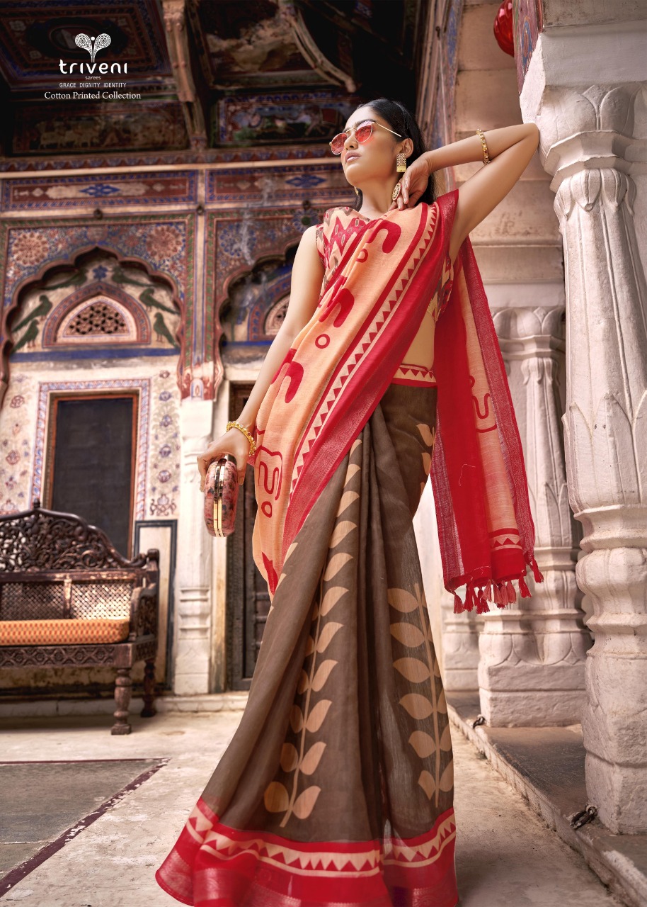 triveni sarees muze 3 cotton gorgeous look saree catalog