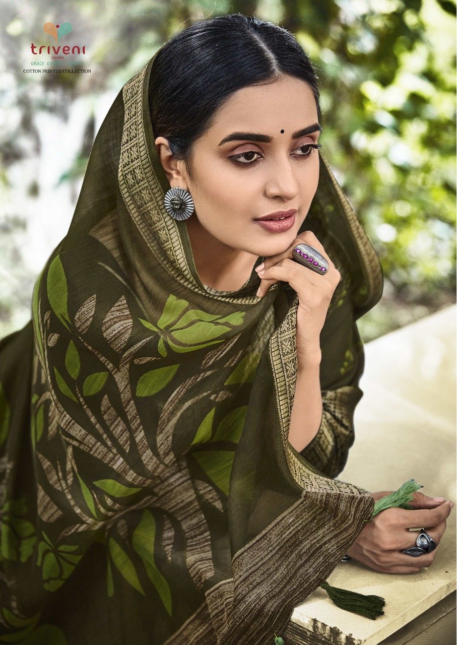 triveni sarees rajkumari 2 cotton elegant saree catalog