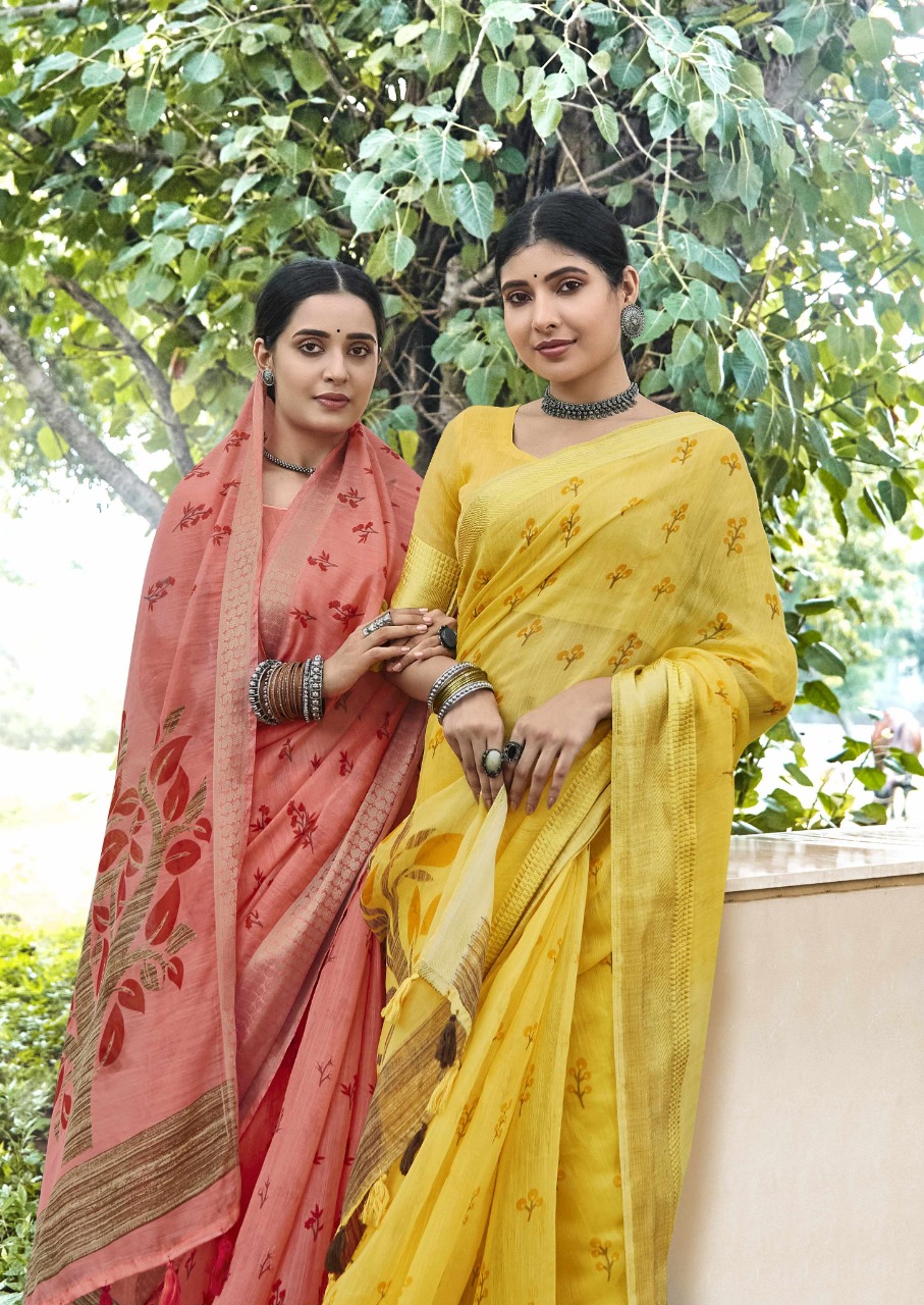 triveni sarees rajkumari 2 cotton elegant saree catalog