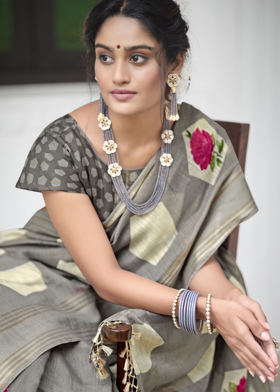 triveni sarees rangun cotton gorgeous look saree catalog