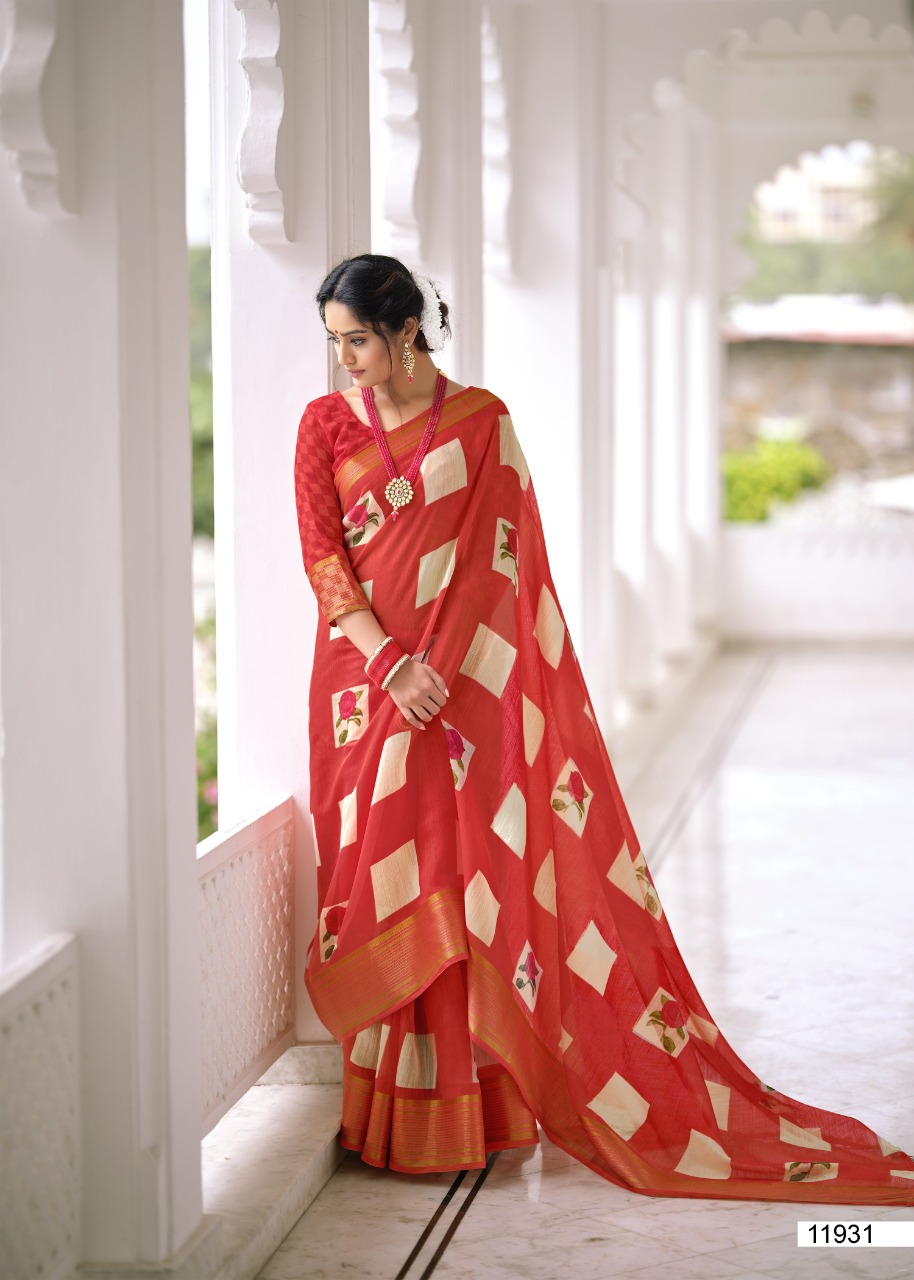 triveni sarees rangun cotton gorgeous look saree catalog