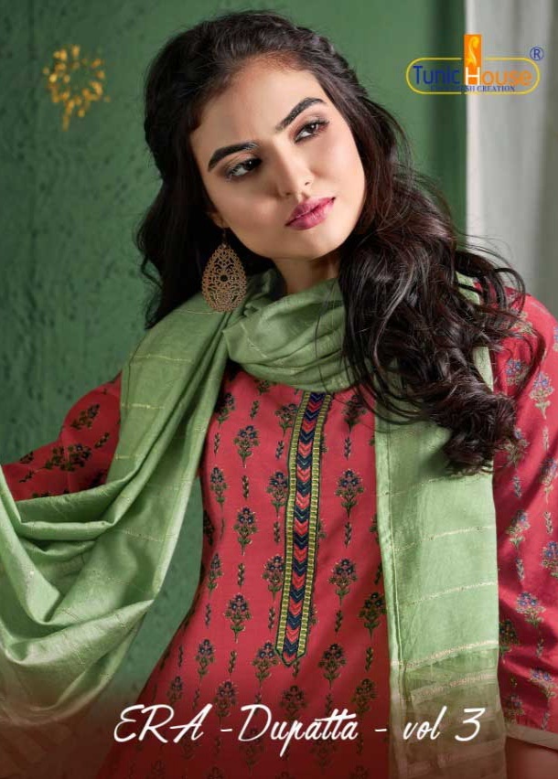 tunic house era vol 3 muslin silk exclusive fabric top bottom with dupatta catalog