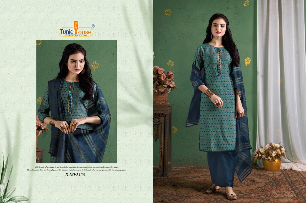 tunic house era vol 3 muslin silk exclusive fabric top bottom with dupatta catalog