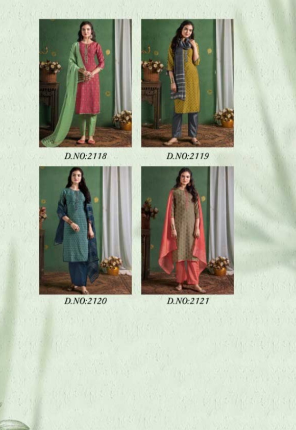 tunic house era vol 3 muslin silk exclusive fabric top bottom with dupatta catalog