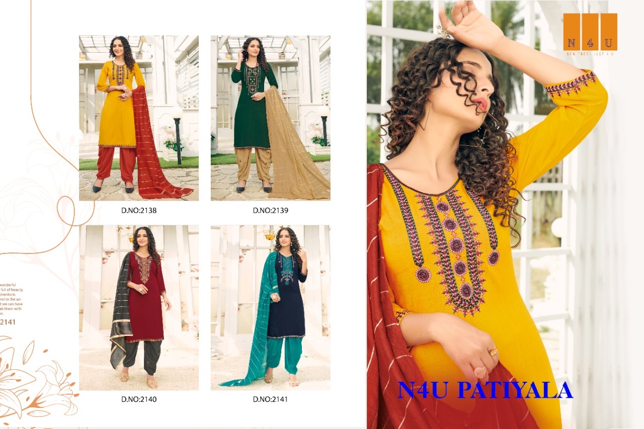 tunic house n4u patiyala viscouse graceful look top patiyala with dupatta catalog OLD