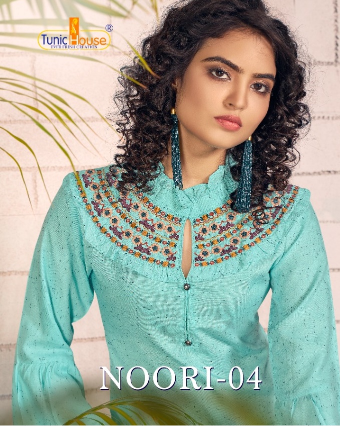 tunic house noori 4 rayon graceful look short top kurti catalog