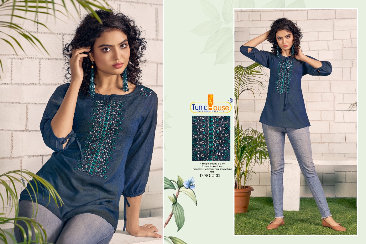 tunic house noori 4 rayon graceful look short top kurti catalog