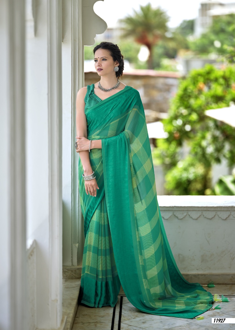 vallabhi prints feyona georgette regal look saree catalog