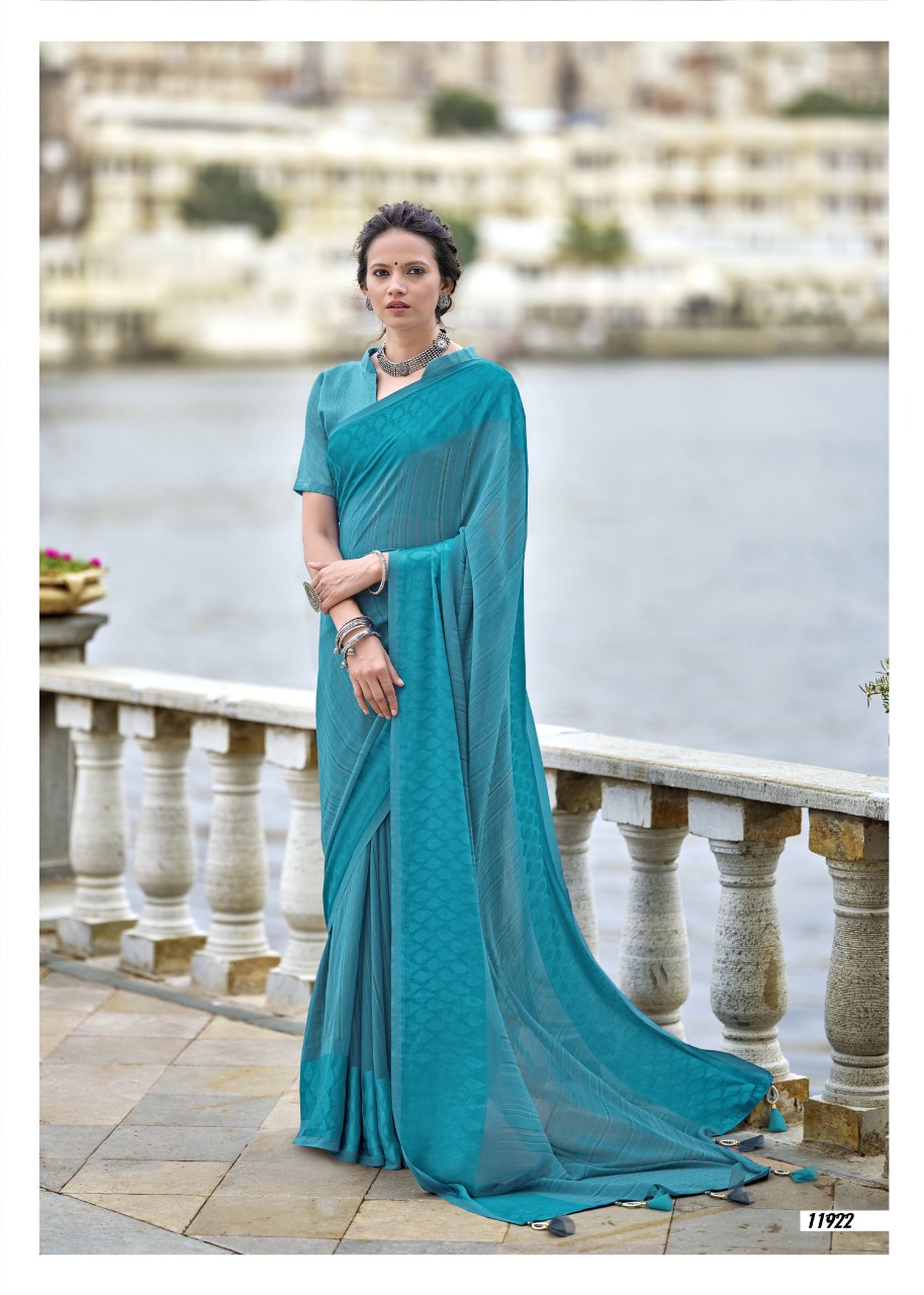 vallabhi prints feyona georgette regal look saree catalog