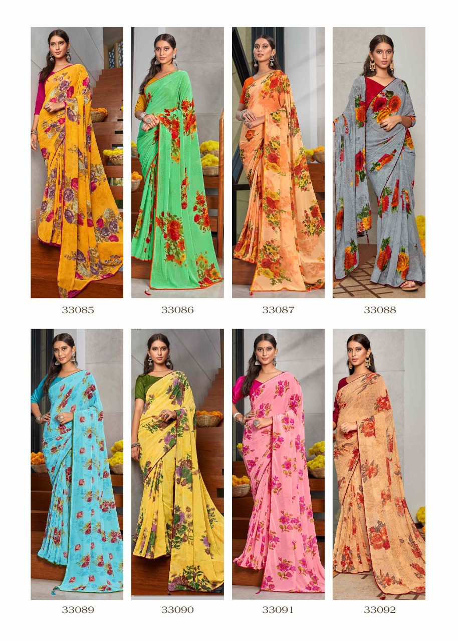 vallabhi prints freya weightless regal print saree catalog