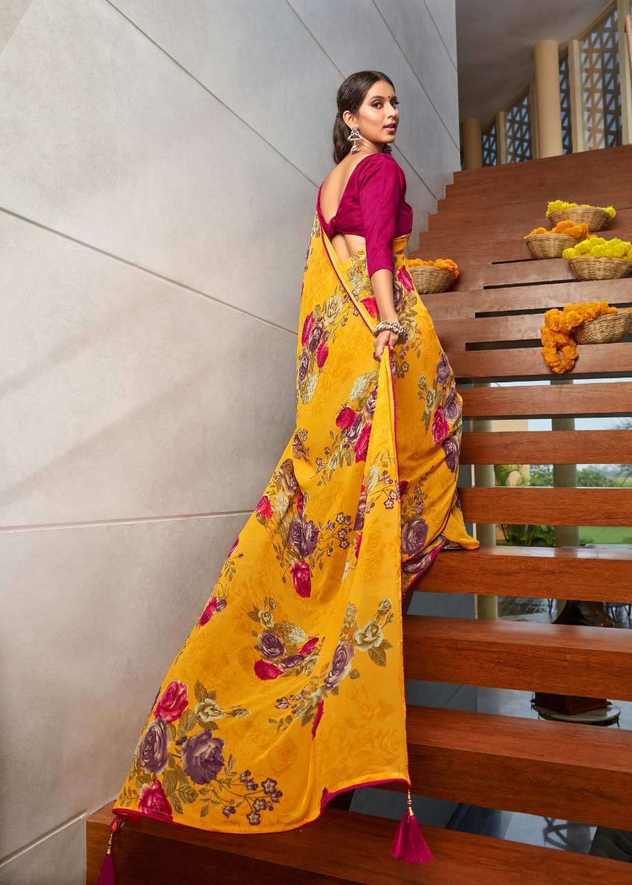 vallabhi prints freya weightless regal print saree catalog