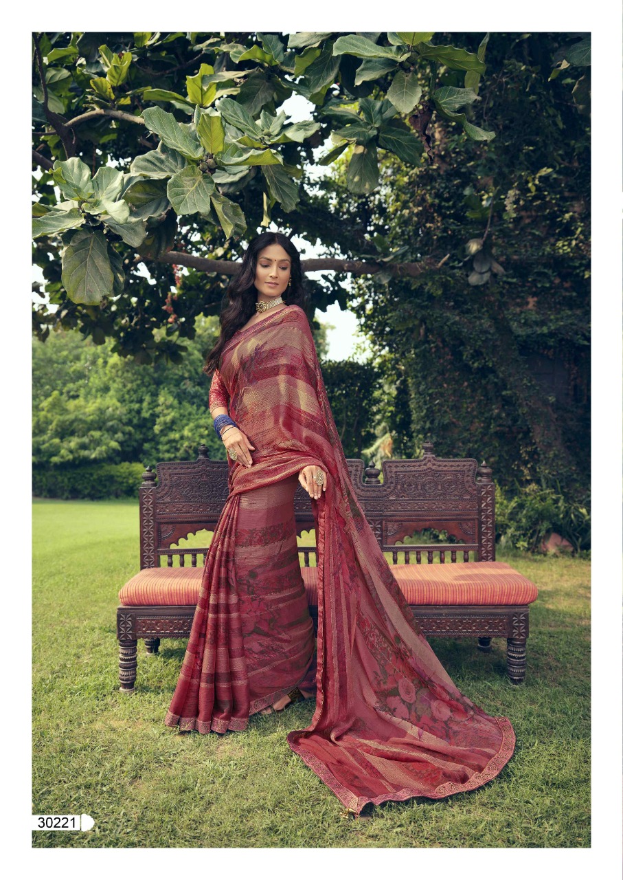 vallabhi prints Nazneen china shiffon gorgeous look saree catalog