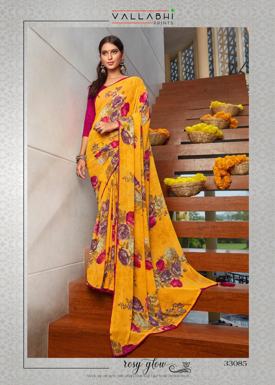 vallabhi prints freya weightless regal print saree catalog