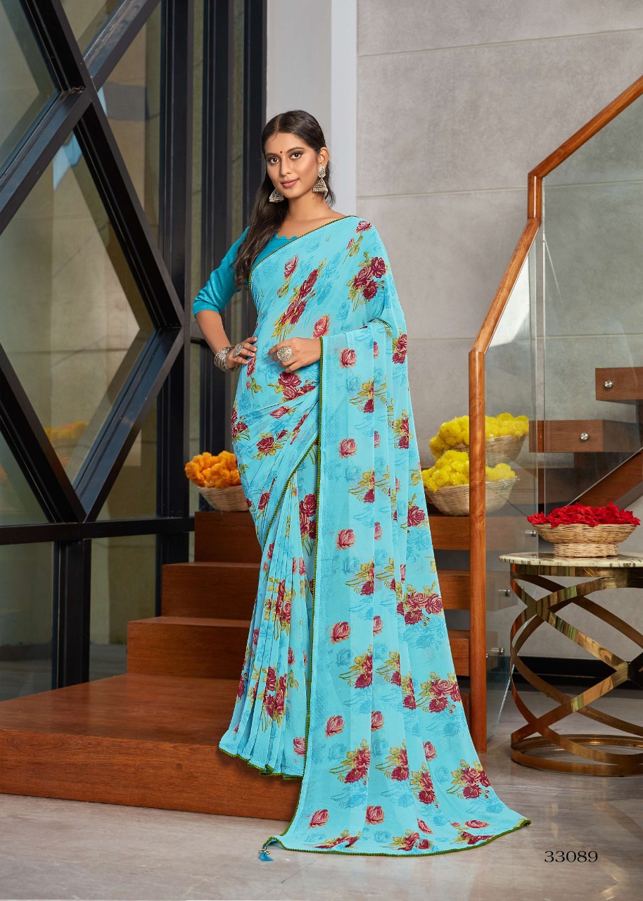 vallabhi prints freya weightless regal print saree catalog