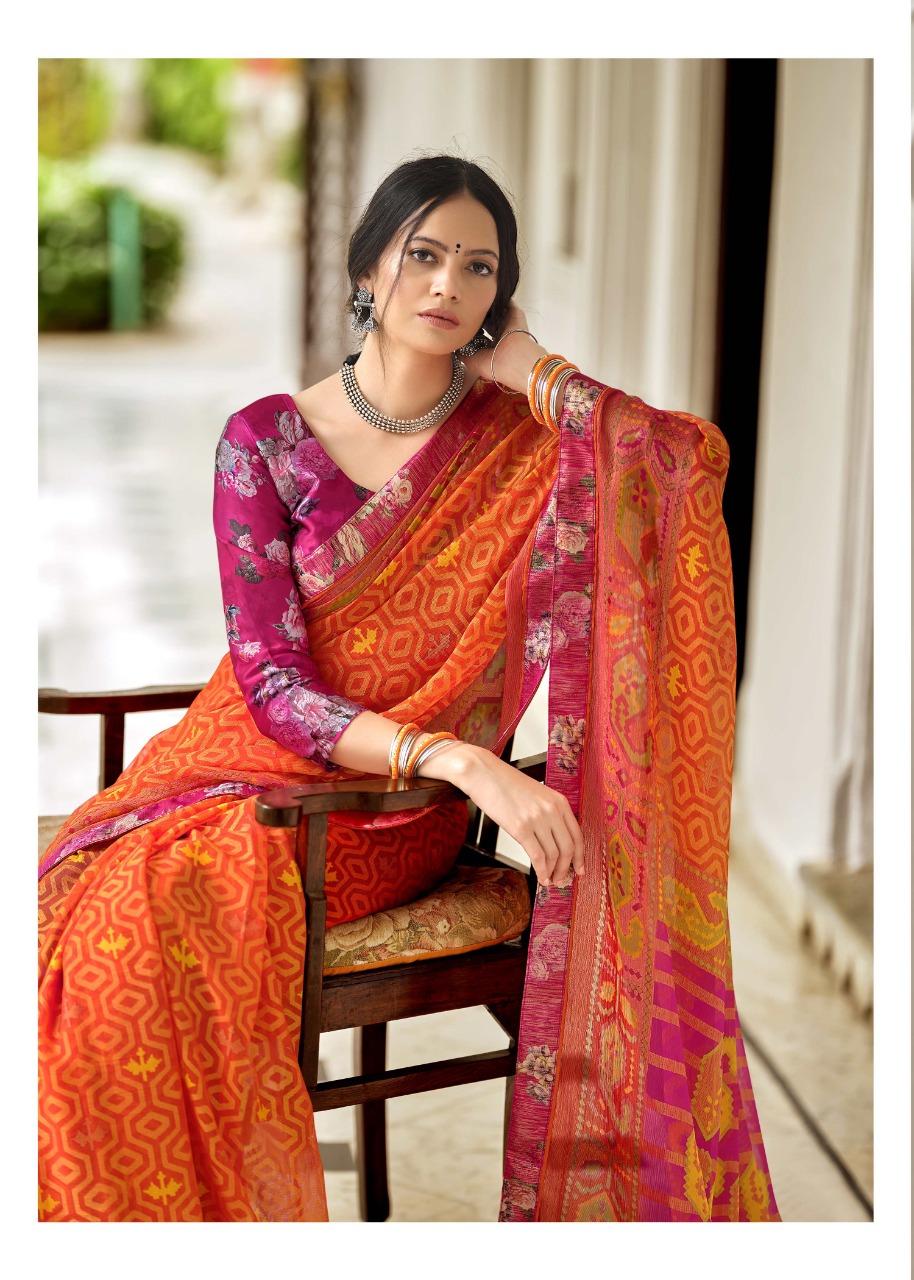 Vallabhi prints sarayu georgette elegant saree catalog