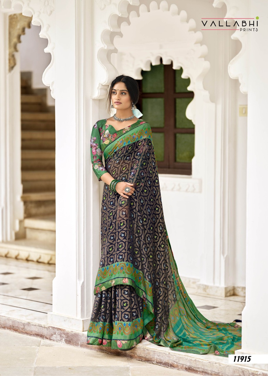 Vallabhi prints sarayu georgette elegant saree catalog