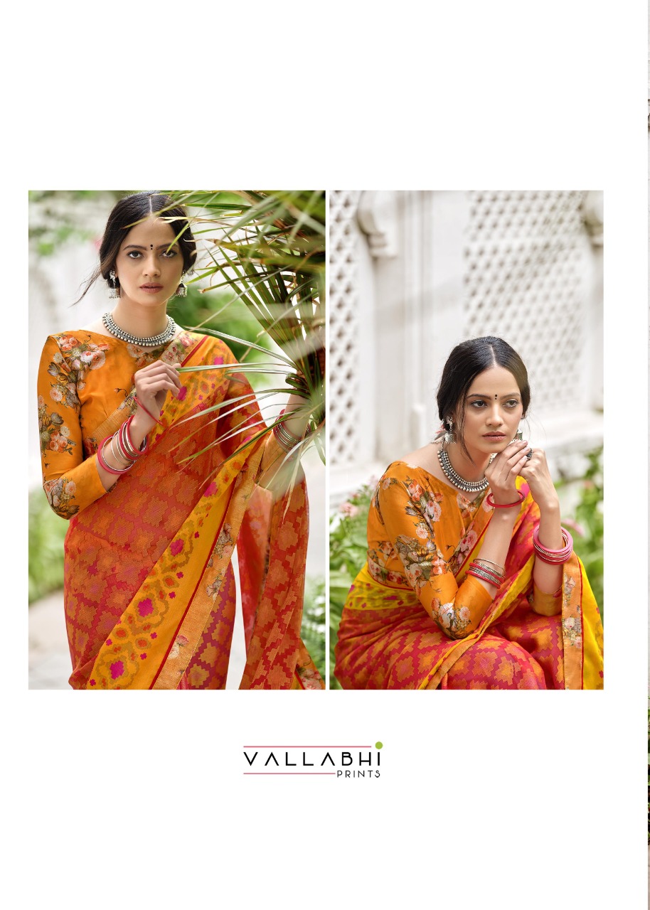 Vallabhi prints sarayu georgette elegant saree catalog