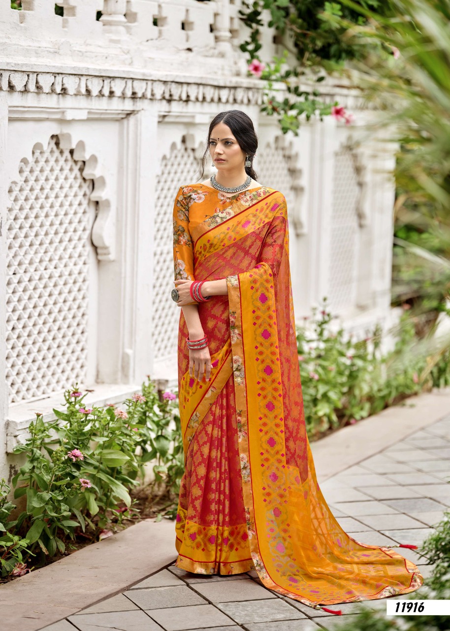 Vallabhi prints sarayu georgette elegant saree catalog