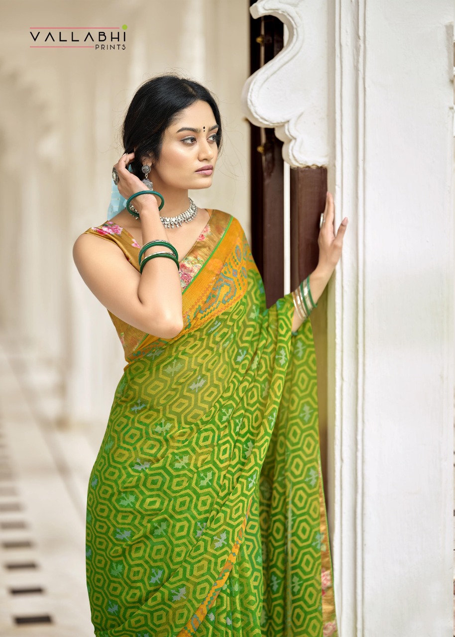 Vallabhi prints sarayu georgette elegant saree catalog