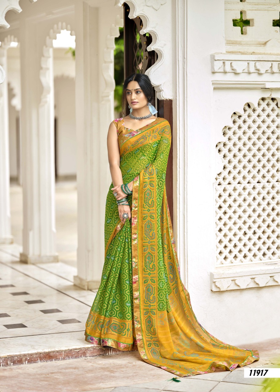 Vallabhi prints sarayu georgette elegant saree catalog