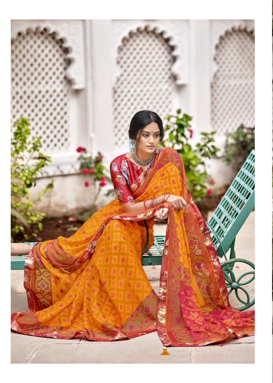 Vallabhi prints sarayu georgette elegant saree catalog