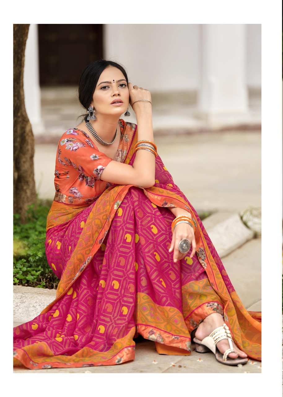 Vallabhi prints sarayu georgette elegant saree catalog