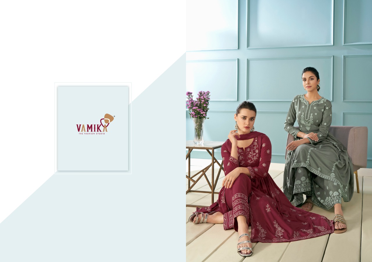 vamika lakhnawi vol 1 reyon elegant top bottom with dupatta catalog