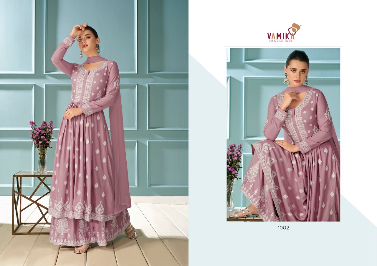 vamika lakhnawi vol 1 reyon elegant top bottom with dupatta catalog