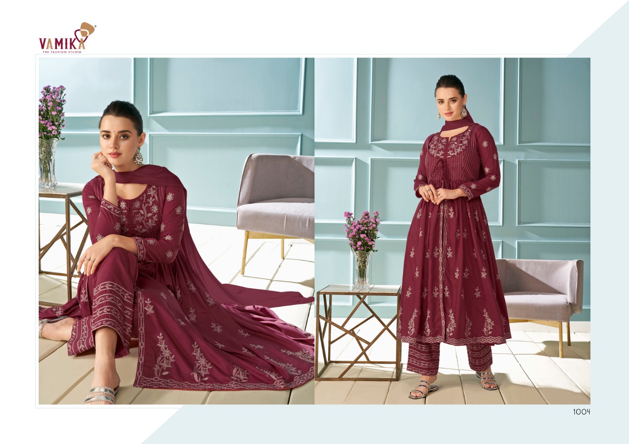 vamika lakhnawi vol 1 reyon elegant top bottom with dupatta catalog