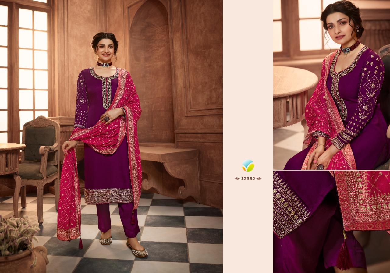 vinay fashion kaseesh season hitlist muslin satin attrective embroidary look salwar suit catalog