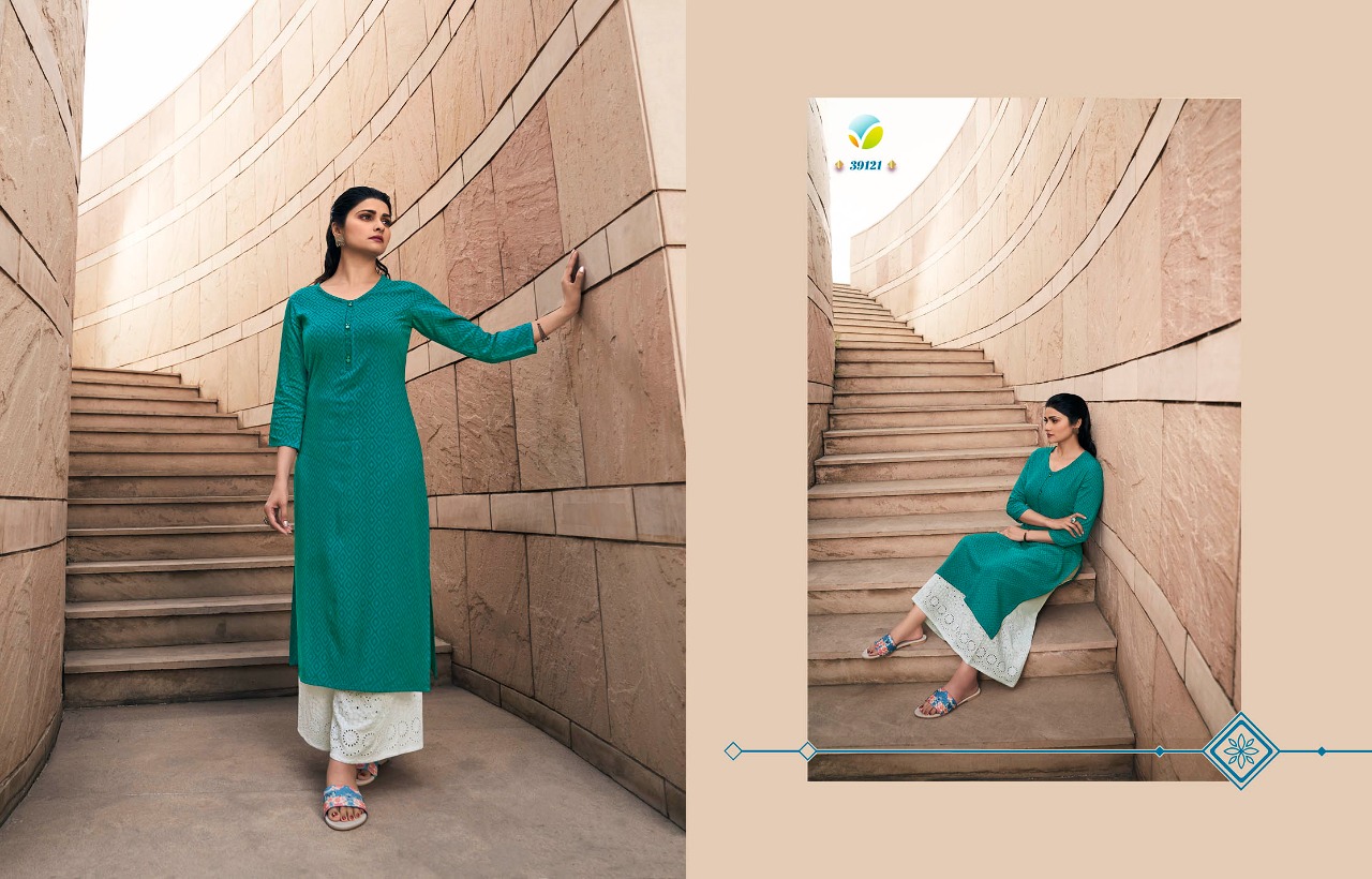 vinay fashion tumbaa magnet 4 rayon decent look kurti with plazzo catalog