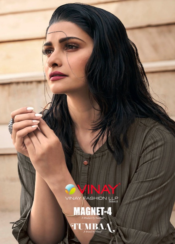 vinay fashion tumbaa magnet 4 rayon decent look kurti with plazzo catalog