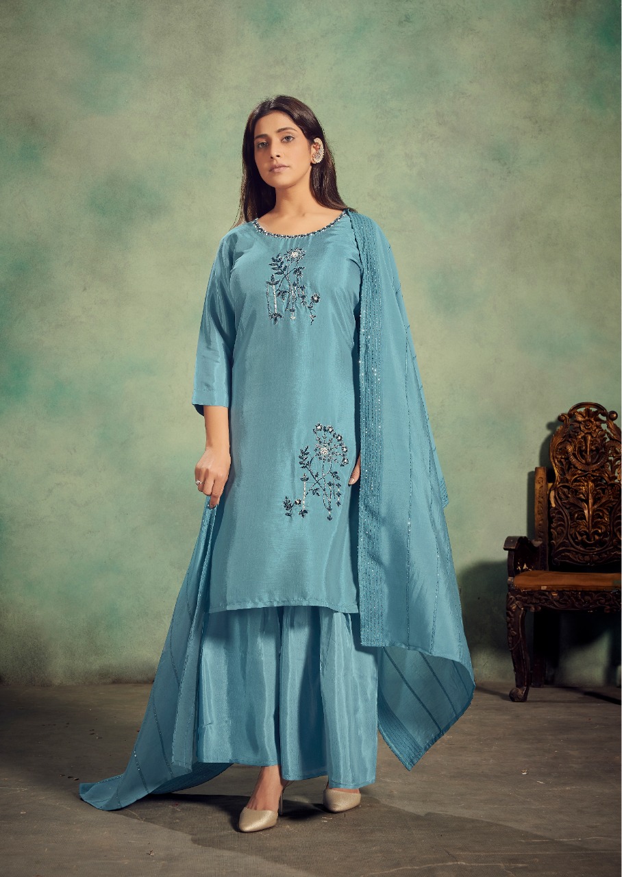 vink gorgeous viscose grandeur look kurti with sharara and jacquard dupatta catalog