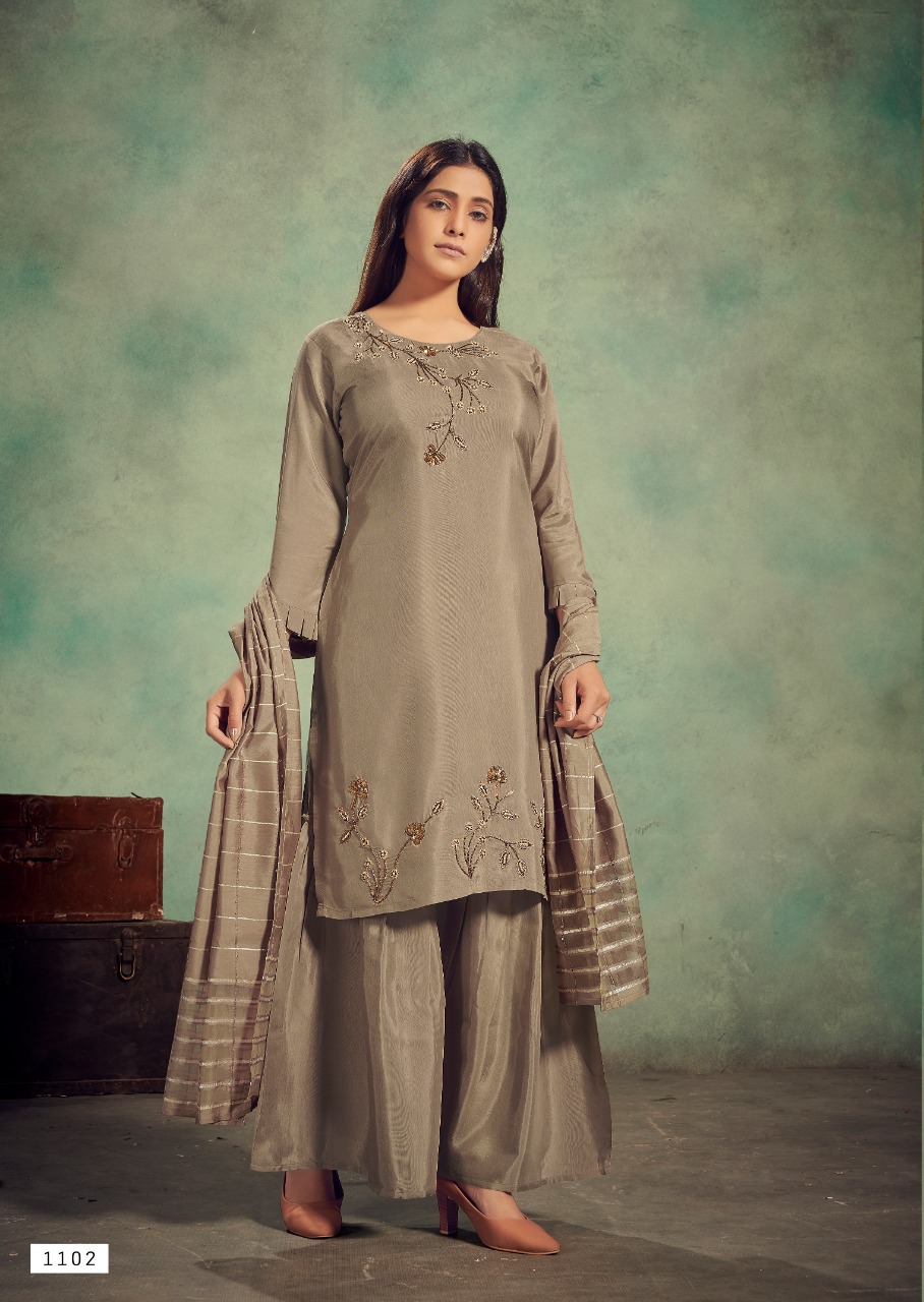 vink gorgeous viscose grandeur look kurti with sharara and jacquard dupatta catalog