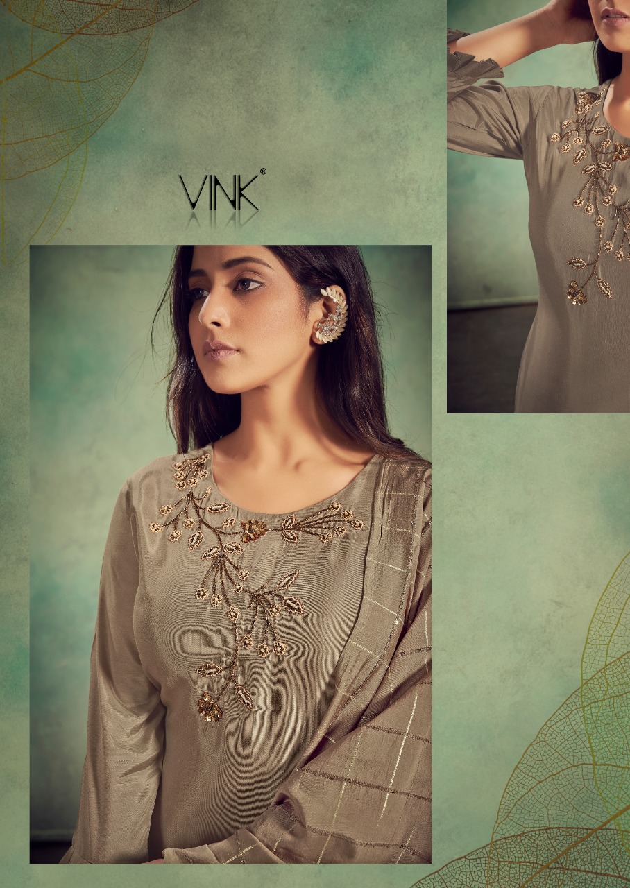 vink gorgeous viscose grandeur look kurti with sharara and jacquard dupatta catalog