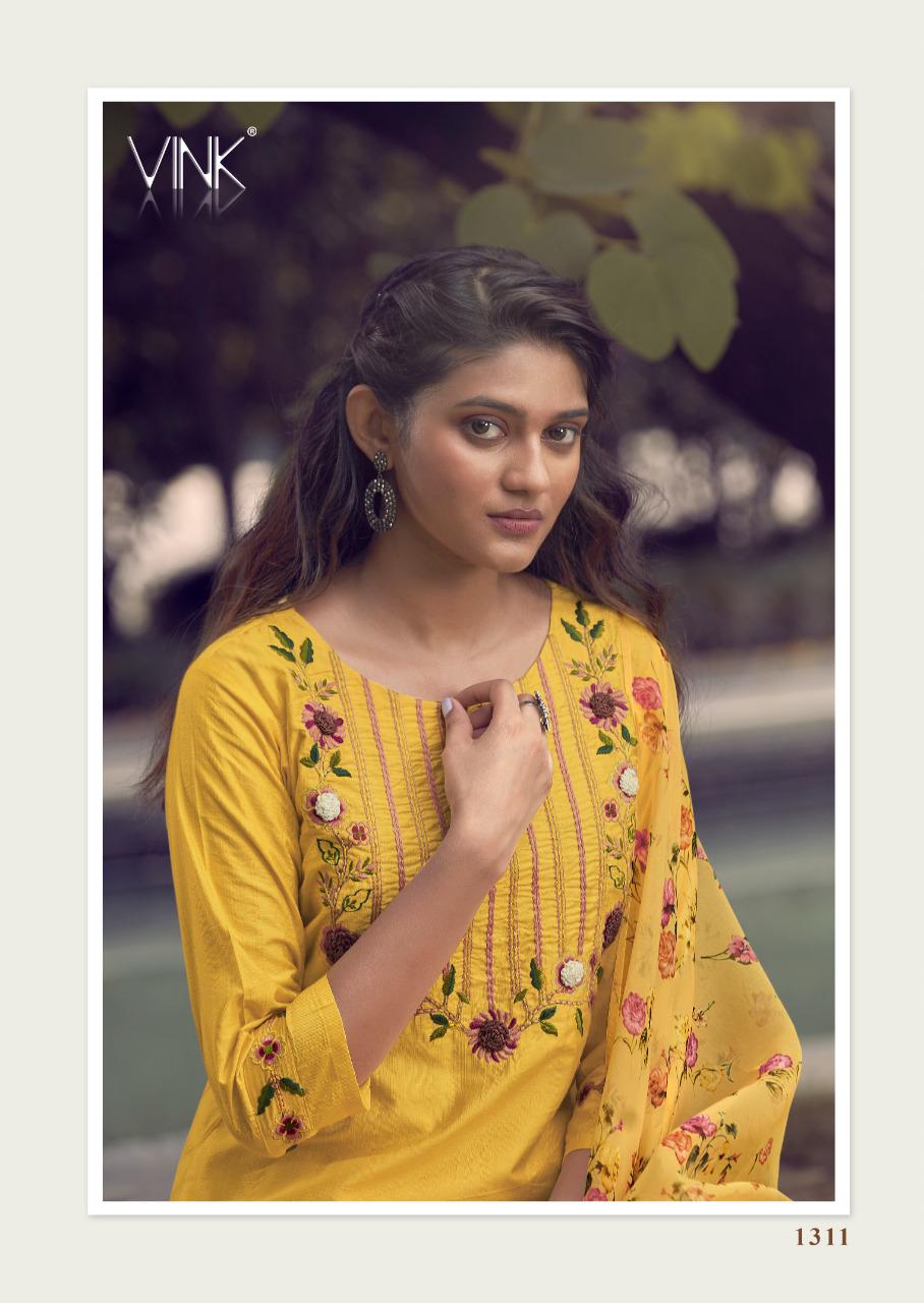 vink occasions  vol 2 viscose elegant top with pant and dupatta catalog