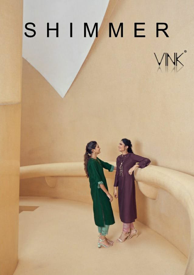 vink shimmer silk gorgeous look top with pant and dupatta catalog