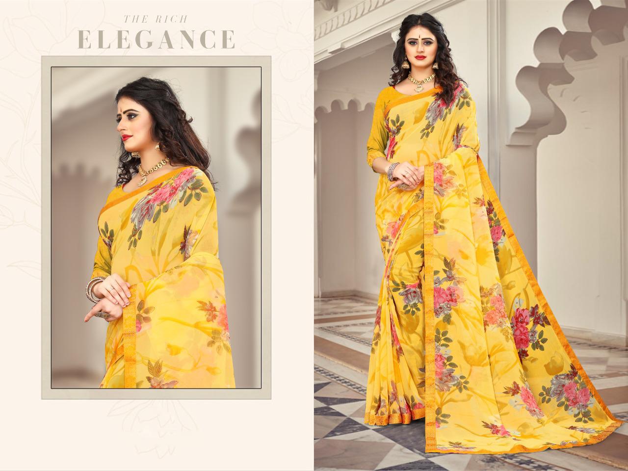 vivera lakshminath2 georgette gorgeous look saree catalog