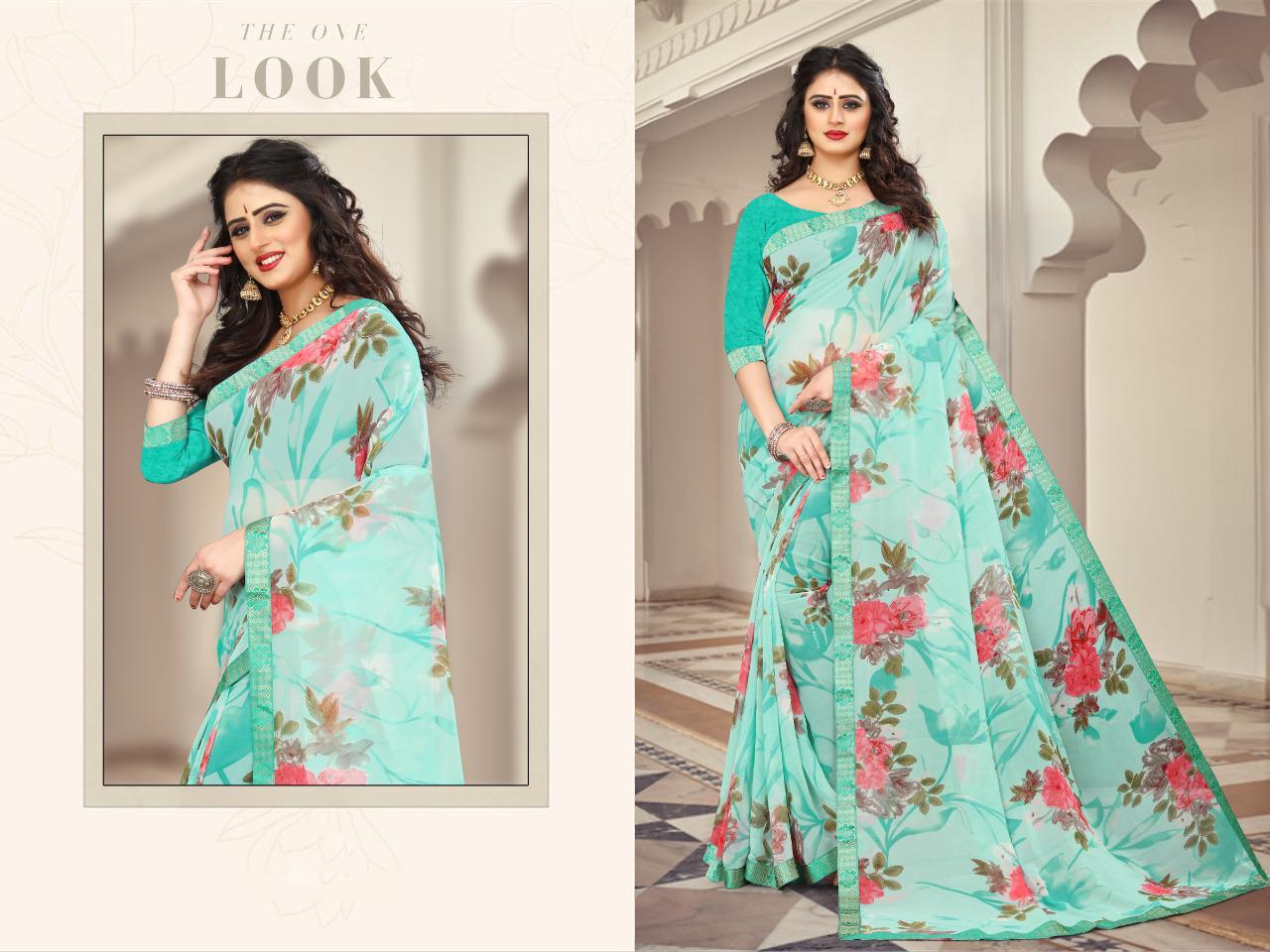 vivera lakshminath2 georgette gorgeous look saree catalog