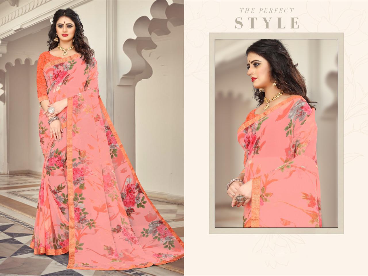 vivera lakshminath2 georgette gorgeous look saree catalog