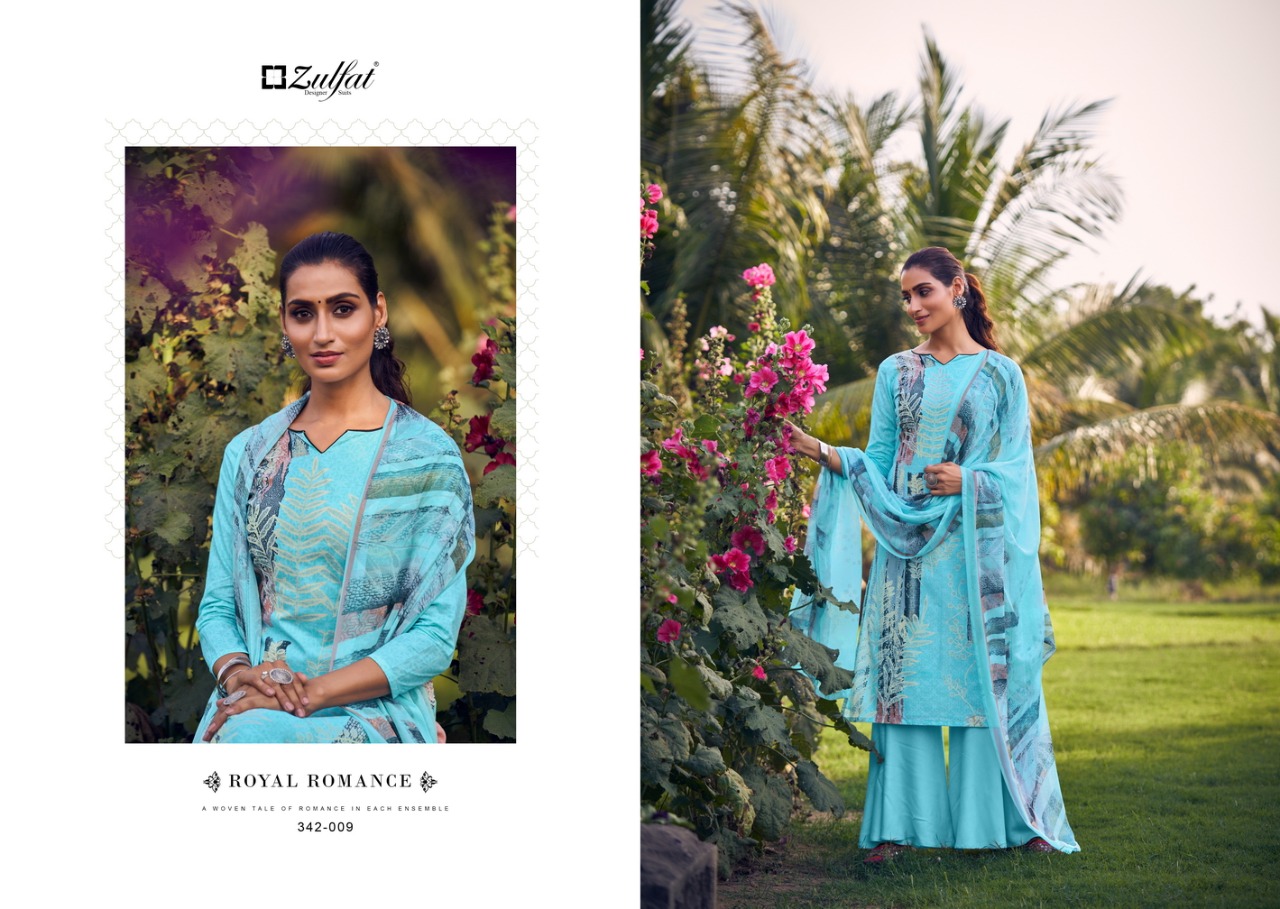 zulfat designer suits summet fiesta cotton attrective print salwar suit catalog