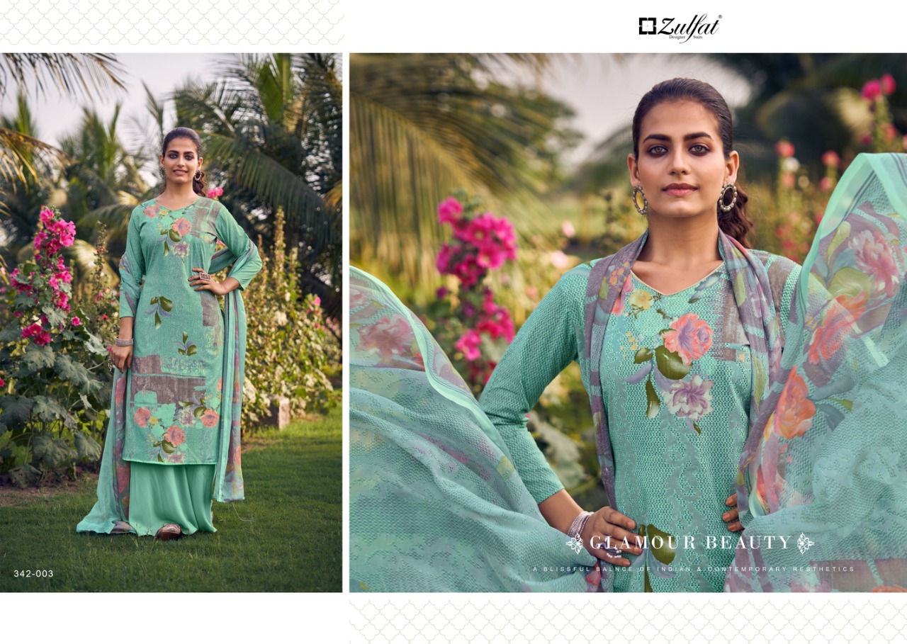 zulfat designer suits summet fiesta cotton attrective print salwar suit catalog