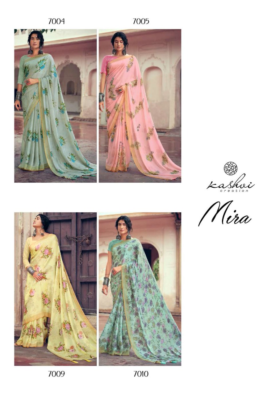 lt kashvi creation RimZim With Zari Bordar georgget elegant print saree catalog