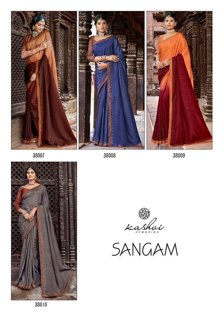 lt kashvi creation sangam dola silk exclusive look saree catalog