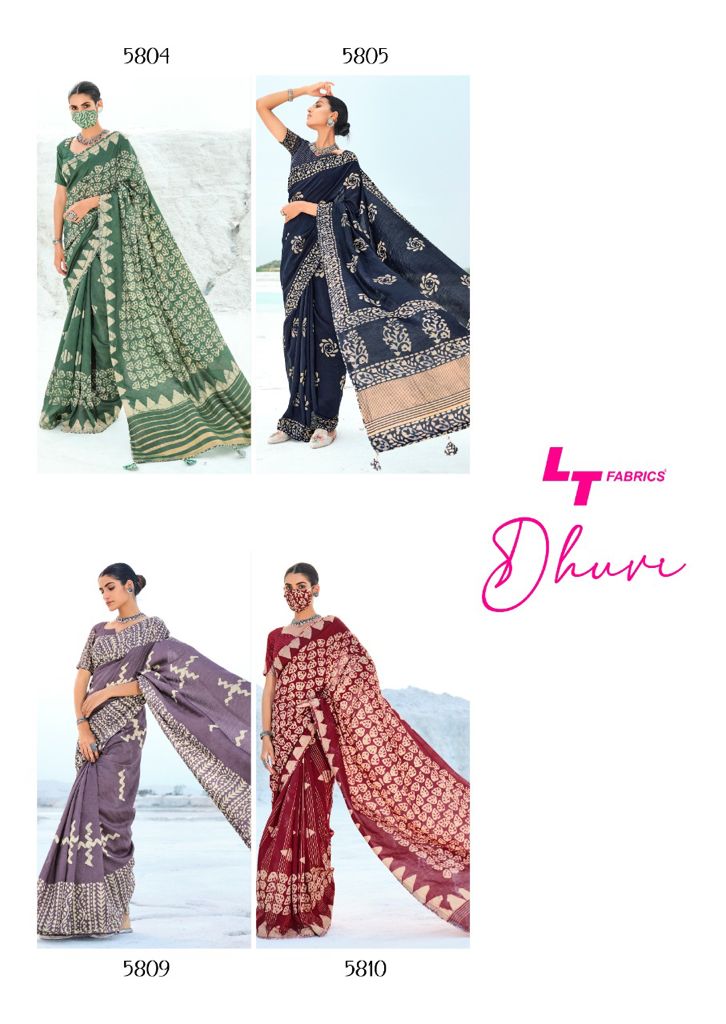 lt kashvi creation dhuvi cotton silk elegant saree catalog