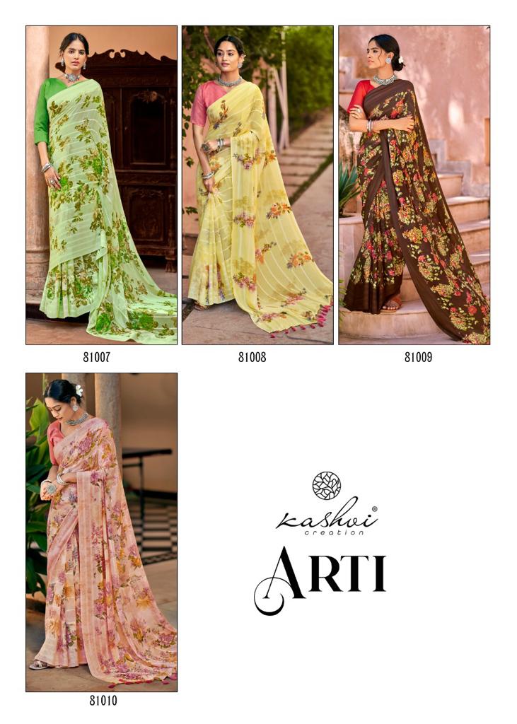 lt kashvi creation arti Weightless elegant print saree catalog